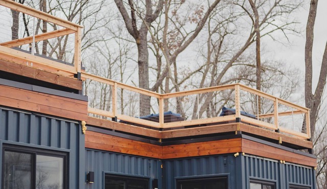 Modern 4-bedroom container home on Long Lake!