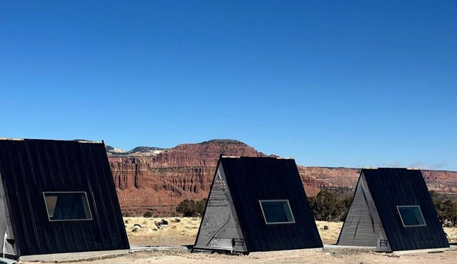 Modern A-Frame Cabin for a Romantic Escape near Capitol Reef National Park, Utah
