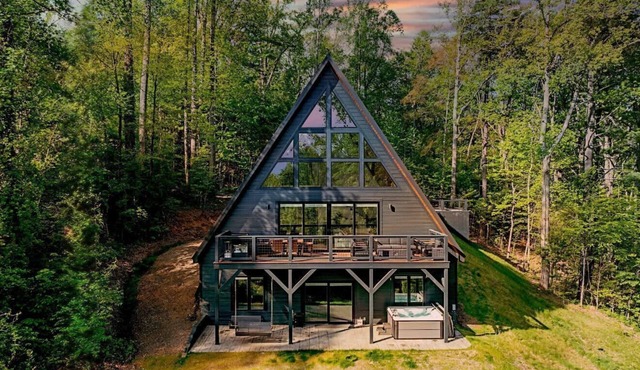 Modern A-Frame Cabin | Panoramic Views | Hot Tub