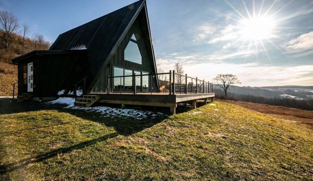 Modern A-Frame With Secluded Mountain Views & Fire Pit