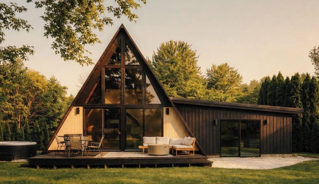 Modern Aframe Lake Views, Hot tub, & Paddleboards