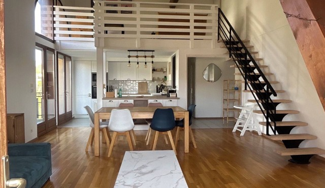 Modern and bright family loft – near Annecy