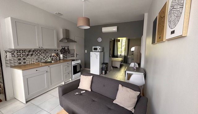 Modern and comfortable furnished apartment in Contrexéville in a green setting