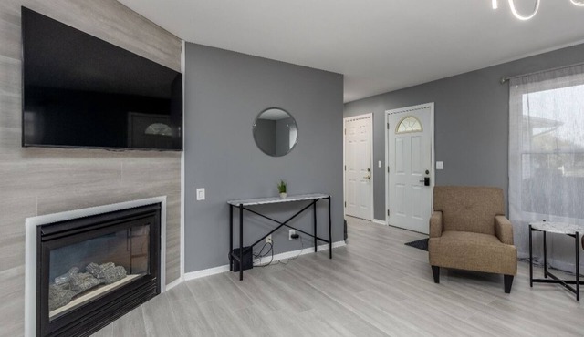 Modern and Cozy Home with Fireplace