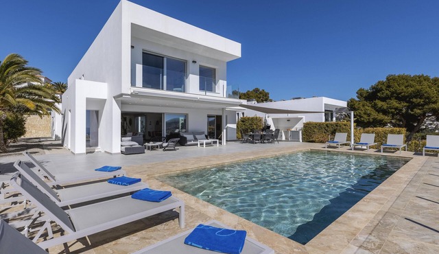Modern and romantic villa with private pool in Moraira, Costa Blanca, Spain for 8 persons