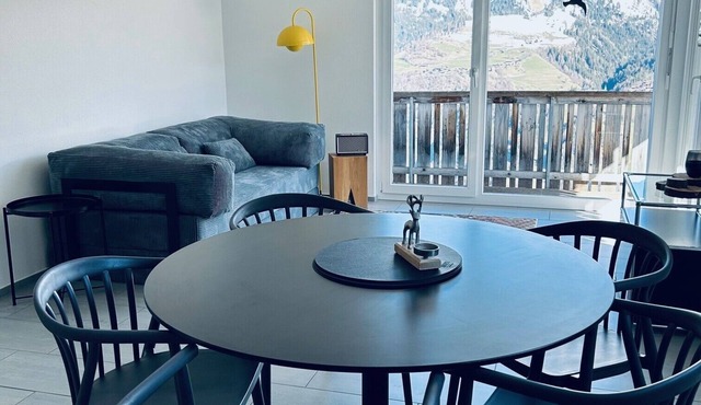 Modern apartment in the mountains with a view of the mountains