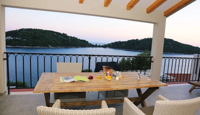 Modern apartment on island of Korcula with the 180 degree breathtaking sea view
