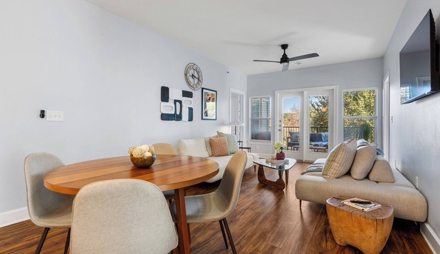 Modern Apartment with Private Patio + Pool, 10 Mins to DT!