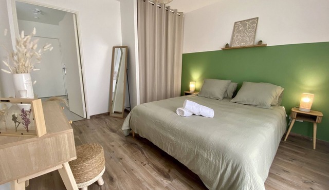 Modern Appartement Pour 4pers Near Aeroport, Eurexpo and Lyon- Terrasse-parking