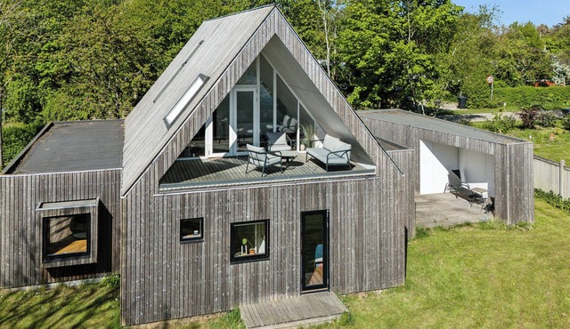 Modern architectural house at Saxild beach
