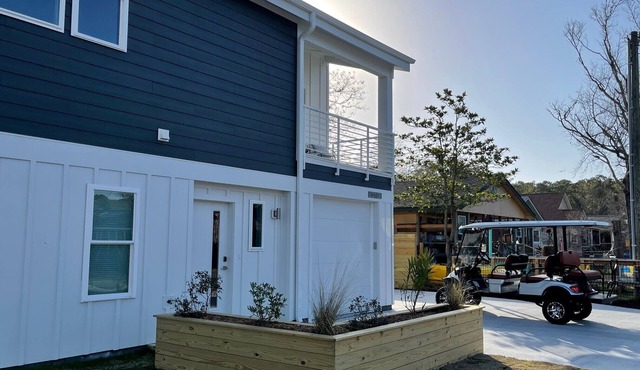Modern Beach Home with Golf Cart! Dog Friendly!