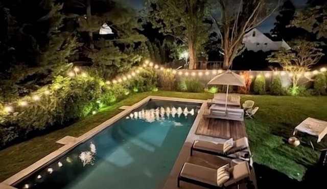 Modern beach house with new swimming pool, outdoor sauna and cold plunge