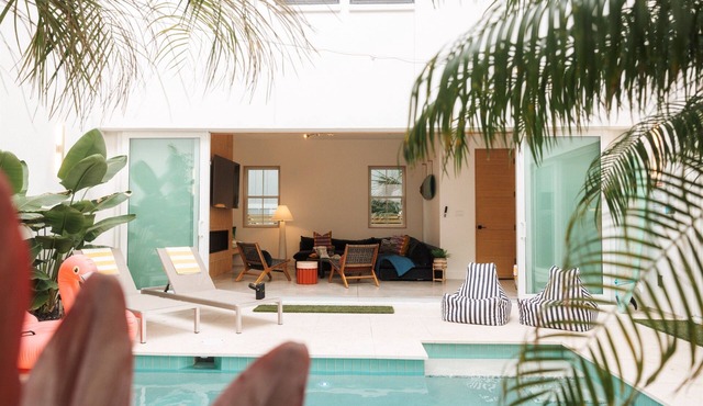 Modern Beach House: Steps to BEACH w/Heated Pool