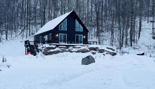 Modern Black-Clad 3BR with Private Pond in Callicoon Center