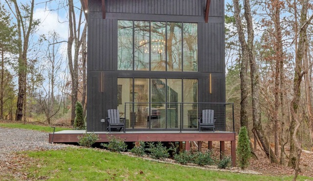 Modern Black Cabin w/Hot Tub