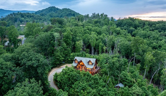 Modern Cabin, 3 King Suites, Hot Tub, Bunk Room, Incredible Views, Game Room, Theatre, Great for Families and Friend Groups Alike, Unmatched Location 10 Mins to Pigeon Forge and Gatlinburg, 24 Hr Hospitality, Seasonal Fireplace, Dog Friendly