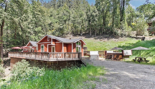 Modern Cabin Retreat w/Swim Spa, Hot Tub & A/C