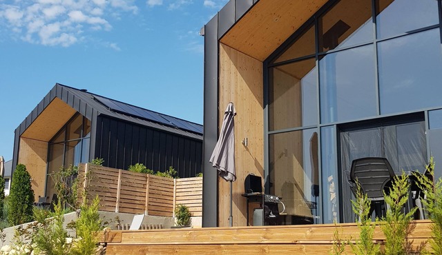 Modern chalet with spa and breathtaking views of the countryside in Ruynes en Margeride