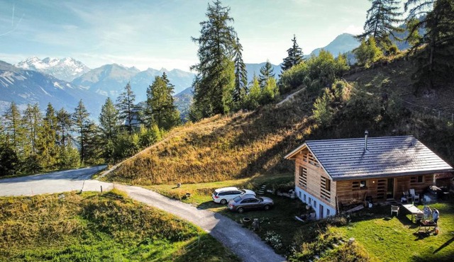 Modern chalet surrounded by nature in Vercorin