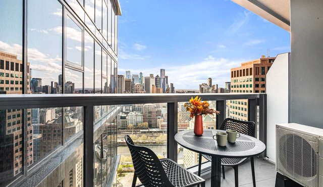 Modern City Views Escape with Gym Access