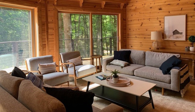 Modern Cottage in the Woods by the beach.