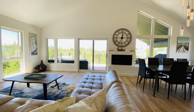 Modern cottage in the Bruce Peninsula with amazing sunset views.