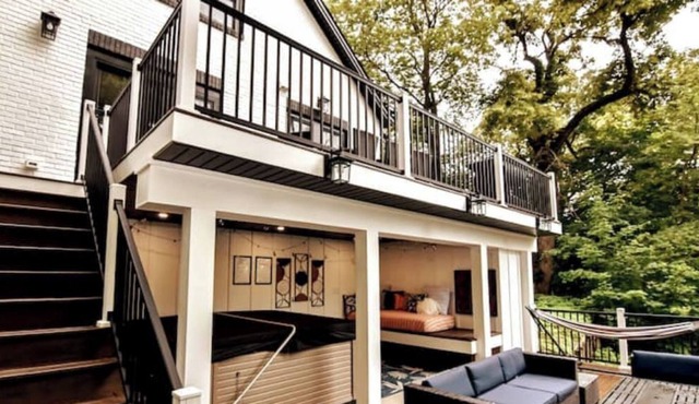 Modern Cottage Oasis w/ Double Deck & Hot Tub Area
