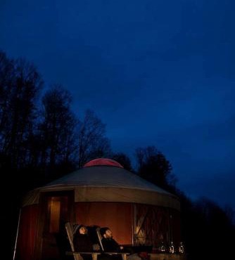 Modern Countryside Yurt Rental in Waterville, Upstate New York