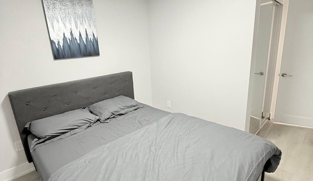 Modern & Cozy 2 Bedrooms Basement Suite +Kitchen and Parking- Separate Entrance