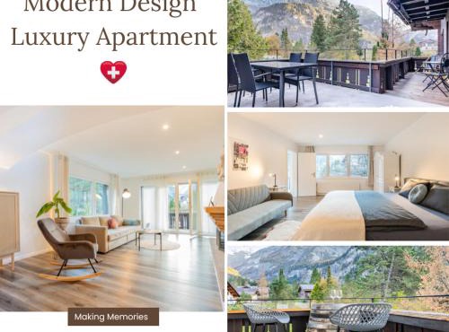 Modern designed, luxury mountain view Apartment