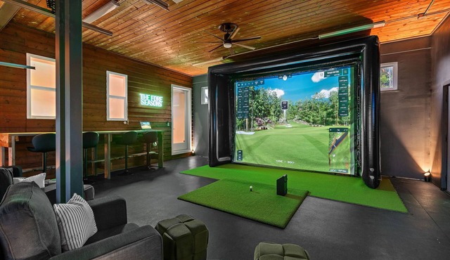 Modern East Nash Home w/Golf Lounge & Patio