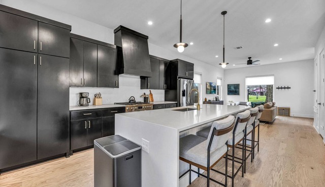 Modern Eastside Home with Gourmet Kitchen, 3 Floors, Game Room, Walk to restaurants and bars