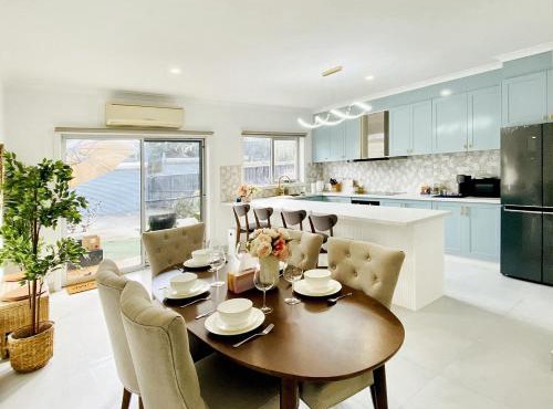 Modern Family Oasis - 4BR, Free Parking, Steps to Shops & Train