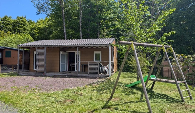 Modern mobile home in Auvergne nature