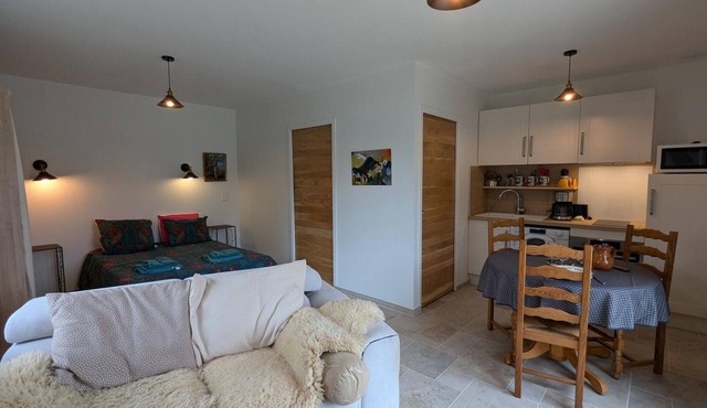 Modern studio with terrace, parking, and WIFI