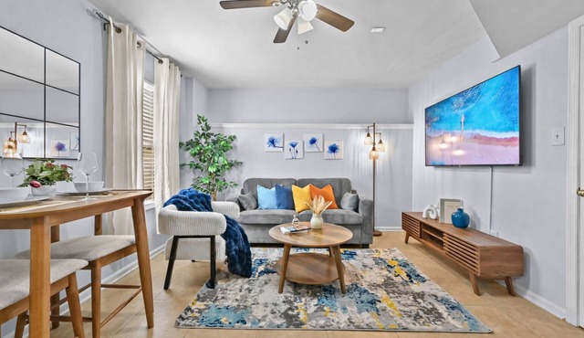 Modern furnished 1-bedroom suite with parking near downtown Lawrenceville