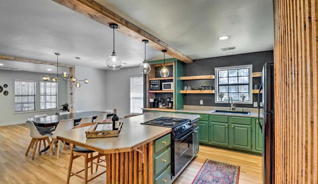 Modern Greers Ferry Escape with Deck and Fire Pit