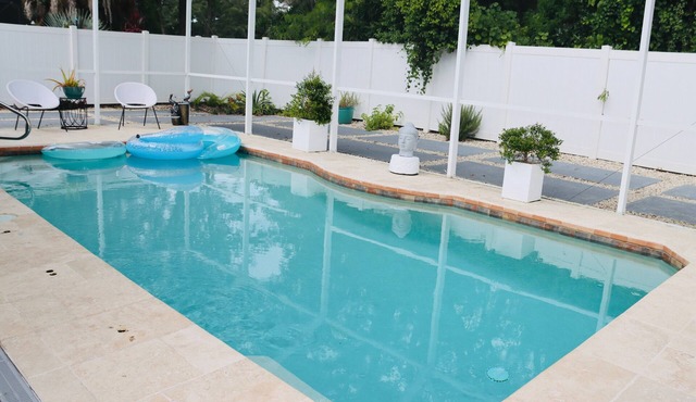 Modern Heater pool house tampa. Close to the park and zoo