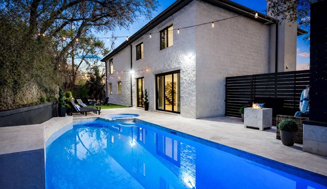 Modern Hilltop Retreat with Pool Near Downtown