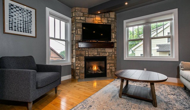 Modern home in historic neighborhood with lower level game room by Loras College