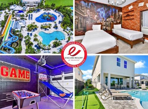 Modern Home Near Disney With Private Pool, Media, Game & Themed Rooms With Waterpark & Resort Access At Encore Resorts Reunion - 384Sf