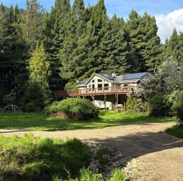 Modern home on rural riverfront
