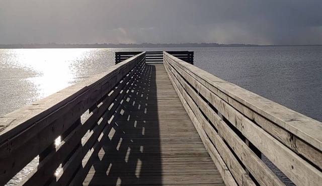 Modern home on the river