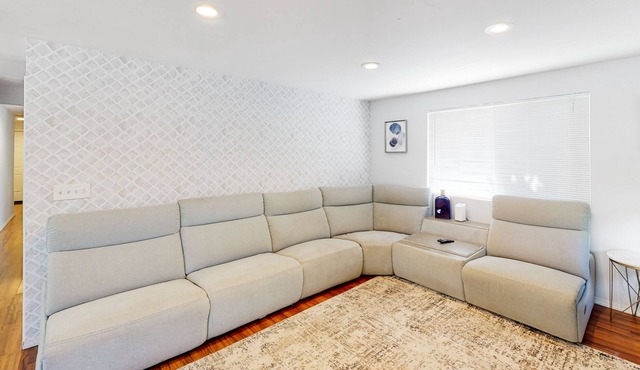 Modern home with porch & fenced yard - walk to Washington Park & Madison St.