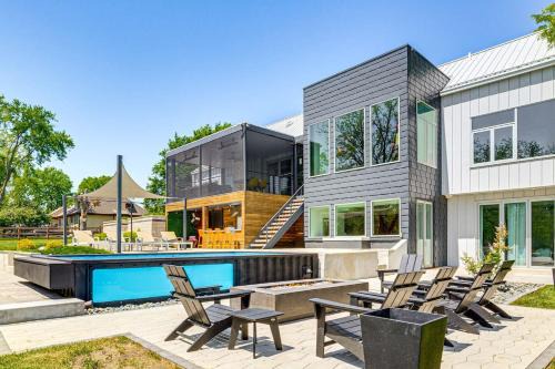 Modern Home with shipping Container Pool