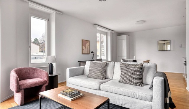 Modern Horgen 2.5 Room w/Storage & W/D, 3 min to Market, by Blueground