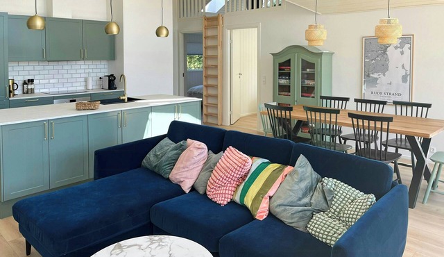 Modern house in second row at Rude Strand