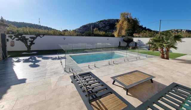Modern house on the Blue Coast, near the sea