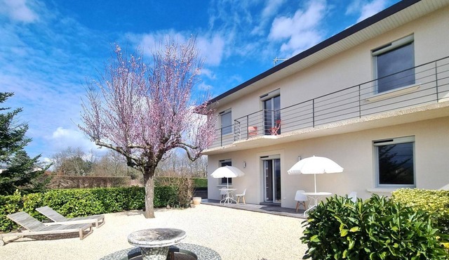 Modern house with secure parking and private garden