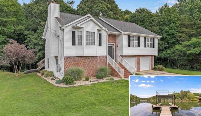 Modern Lake Home with Private Boat Dock with two story Party Deck in Gainesville